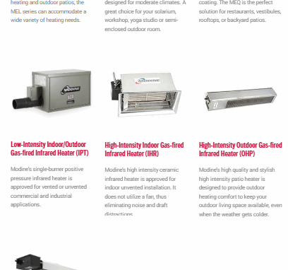 Product Overview: Modine Infrared Heaters