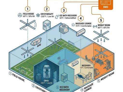 One Building, Five Climates: Why World Cup Recovery Spaces Need BMS (A Smarter Approach to HVAC)